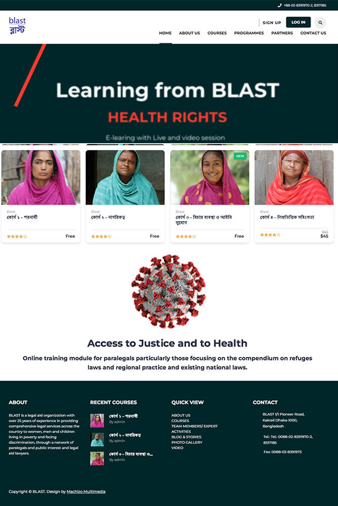 BLAST E-Learning Web Portal