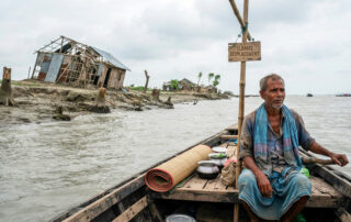 Boat Man Bangladesh Climate Change